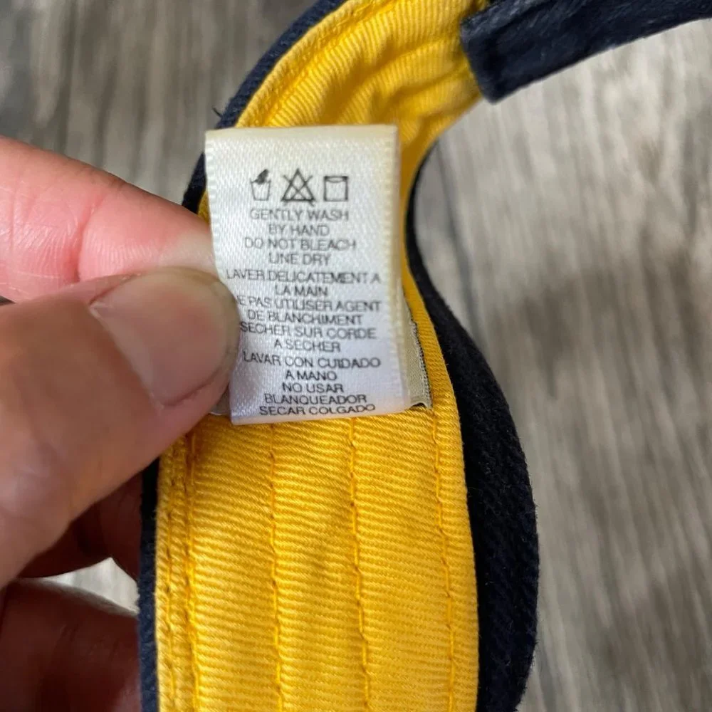 Adidas Retro Blue Yellow Adjustable Strap Visor Blue Yellow Unisex